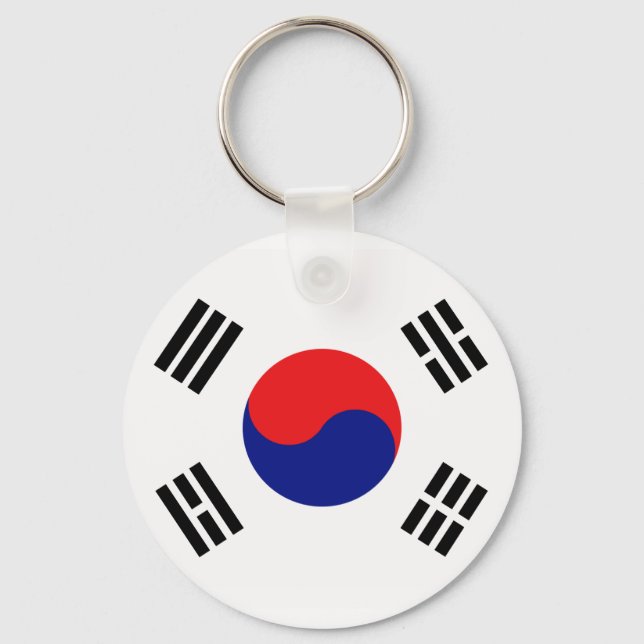 Südkoreanische Flagge - T-Shirts und Geschenke Schlüsselanhänger (Vorderseite)