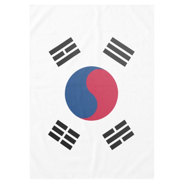 Südkoreanische Flagge Tischdecke (Vorderseite)