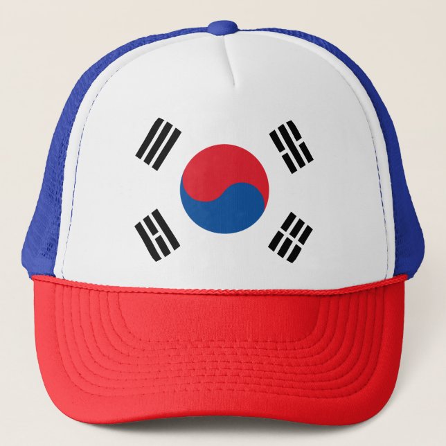 Südkoreanische Flagge Truckerkappe (Vorderseite)