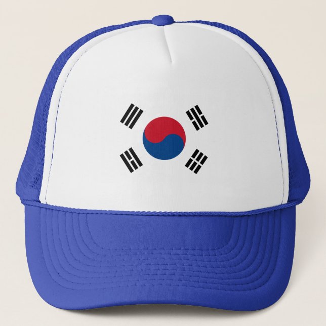 Südkoreanische Flagge Truckerkappe (Vorderseite)