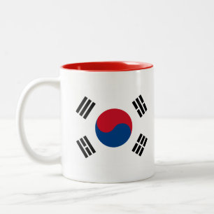 Südkoreanische Flagge Zweifarbige Tasse