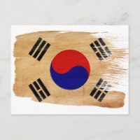 Südkoreanische Flaggen-Postkarten