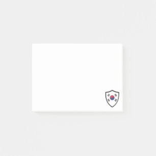 Südkoreanische Flaggennotizen Post-it Klebezettel