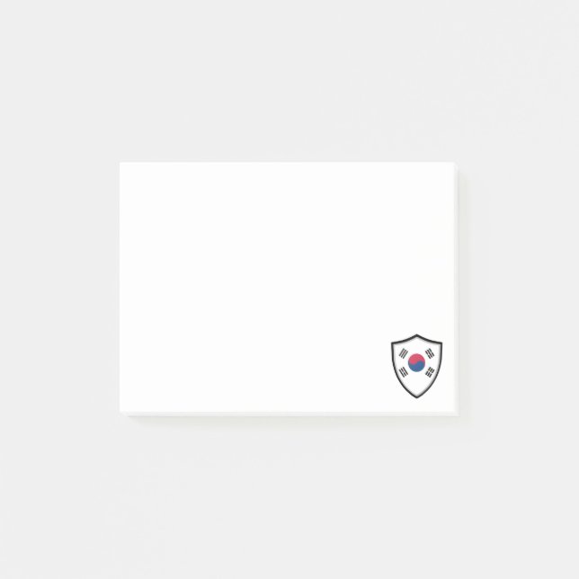 Südkoreanische Flaggennotizen Post-it Klebezettel (Vorderseite)