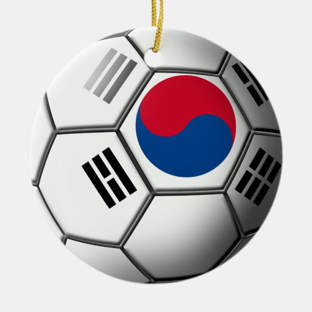 Südkoreanische Fußball-Verzierung Keramikornament (Vorne)