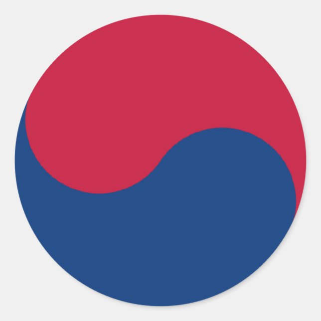 Südkoreanische/koreanische Flagge Runder Aufkleber (Vorderseite)