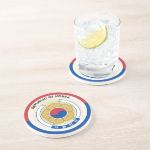 Südkoreanische Nationalen Emblemzirkel Getränkeuntersetzer