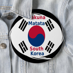 Südkoreanische Nationalflagge: Koreanischer Taegeu Button