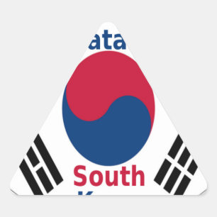 Südkoreanische Nationalflagge: Koreanischer Taegeu Dreieckiger Aufkleber
