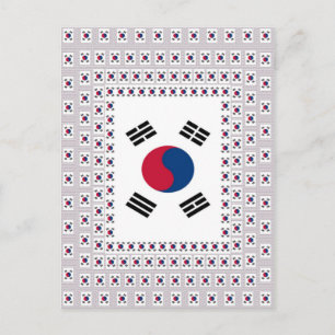 Südkoreanische Nationalflagge: Koreanischer Taegeu Postkarte
