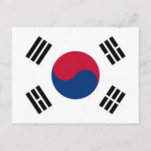 Südkoreanische Nationalflagge Postkarte