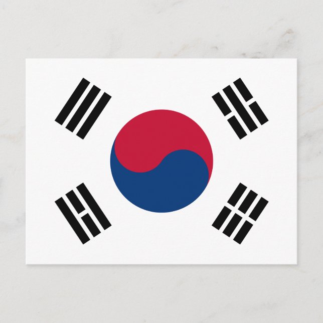 Südkoreanische Nationalflagge Postkarte (Vorderseite)