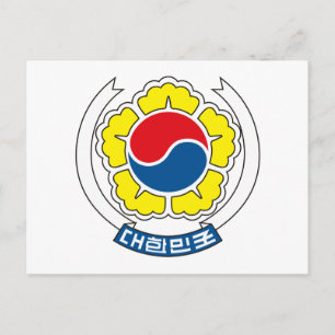 Südkoreanische Wappen Postkarte