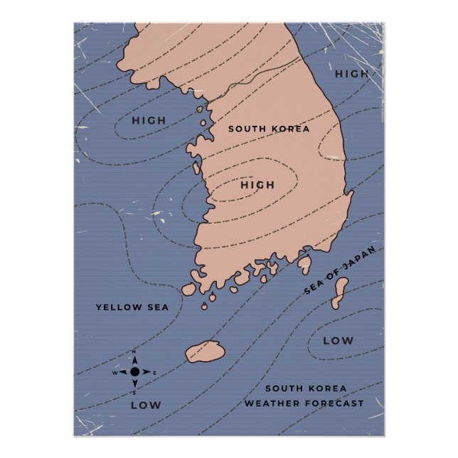 Südkoreanische Wettervorhersage Poster (Vorderseite)