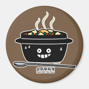 Südkoreanischer Speckwein Tofu Stew Suppe Sundubu  Magnet
