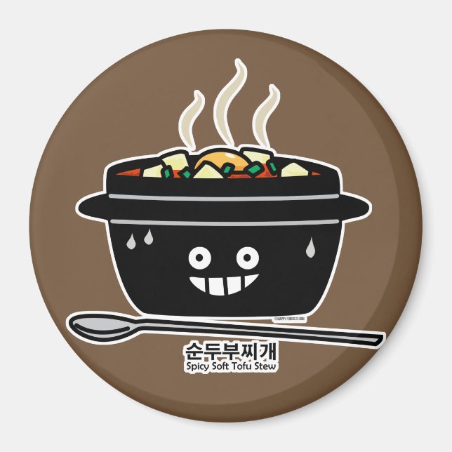 Südkoreanischer Speckwein Tofu Stew Suppe Sundubu  Magnet (Vorne)