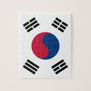Südkoreanisches Flaggen-Puzzlespiel Puzzle
