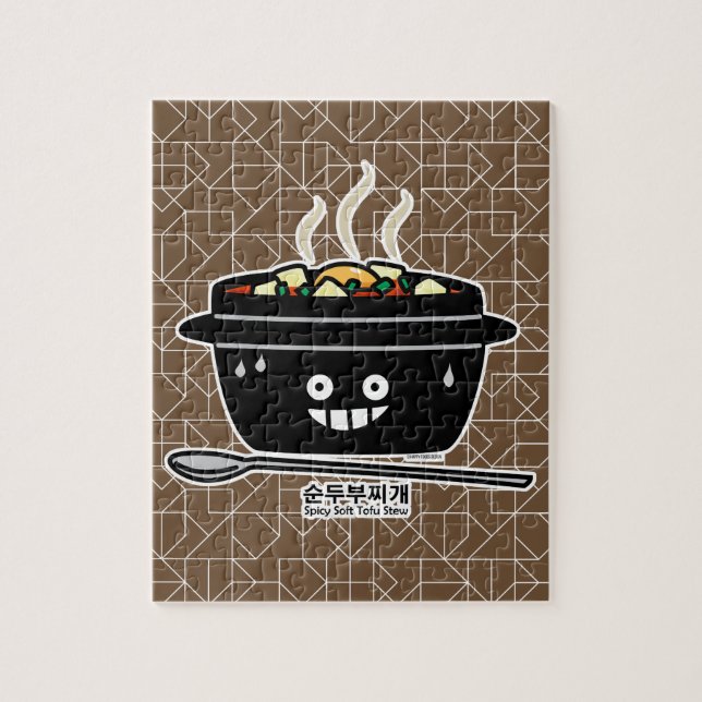 Südkoreanisches Gewürzwein Tofu Stew-Suppe Sundubu Puzzle (Vertikal)