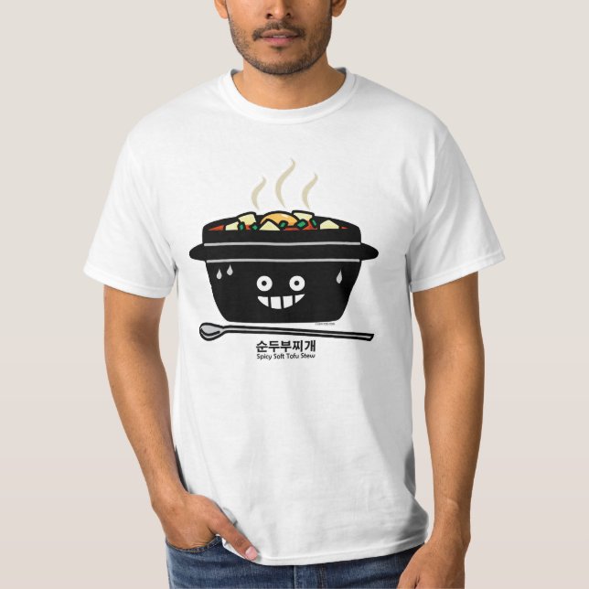 Südkoreanisches Gewürzwein Tofu Stew-Suppe Sundubu T-Shirt (Vorderseite)