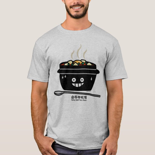 Südkoreanisches Gewürzwein Tofu Stew-Suppe Sundubu T-Shirt (Vorderseite)