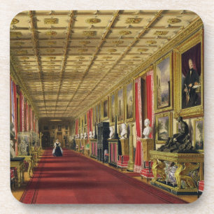 Südkorridor, Windsor Schloss, 1838 (chromolitho) Getränkeuntersetzer