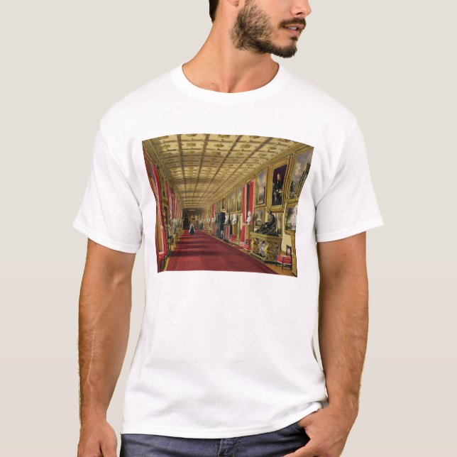 Südkorridor, Windsor Schloss, 1838 (chromolitho) T-Shirt (Vorderseite)