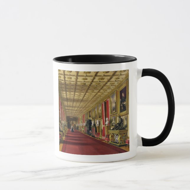 Südkorridor, Windsor Schloss, 1838 (chromolitho) Tasse (Rechts)