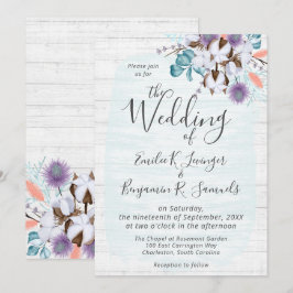 Südlandwolle Bolzen Botanisches Rustikales Holz Einladung