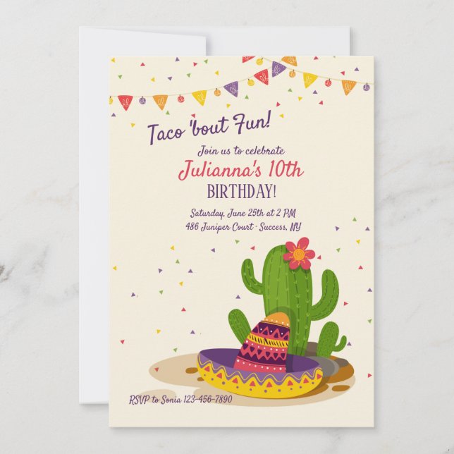 Südlich der Grenzspaß-Einladung Einladung (Vorderseite)