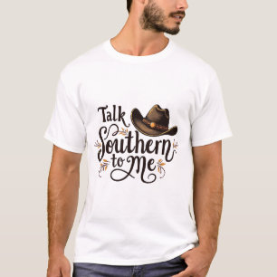 Südlich mit mir reden Funny Cowboy Hat Western T-Shirt