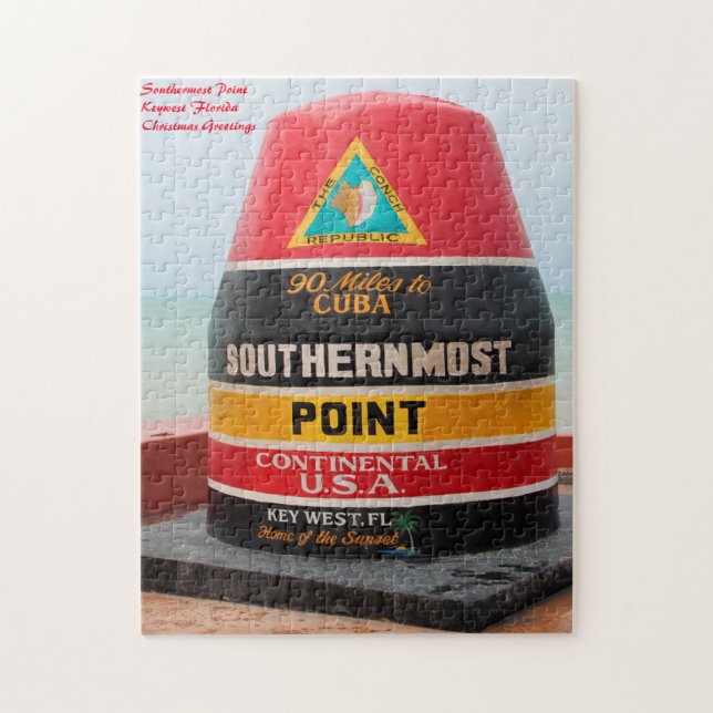 Südlich von Florida. Weihnachtsgrüße Puzzle (Vertikal)