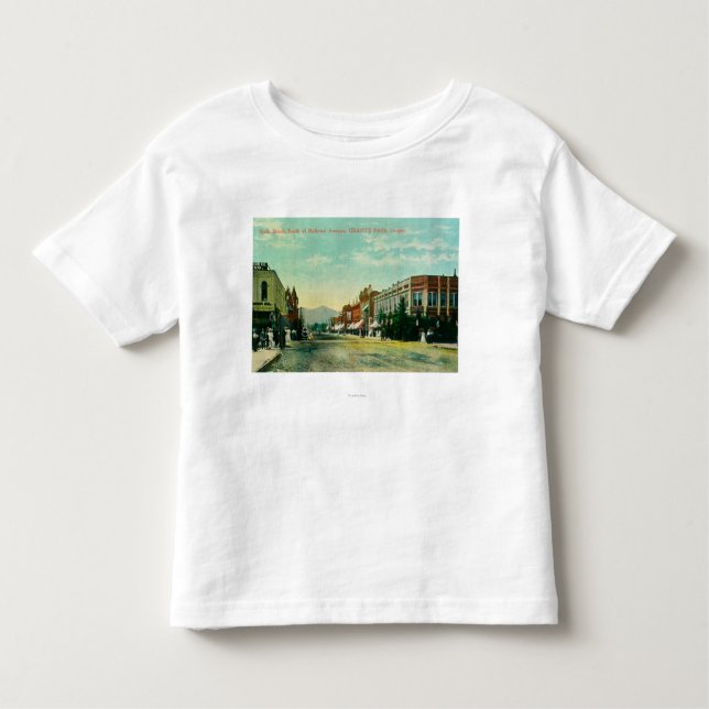 Südliche Ansicht der 6. Straße von der Eisenbahn Kleinkind T-shirt (Vorderseite)