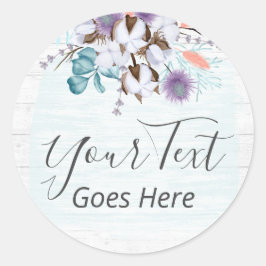 Südliche Baumwolle Bolzen Rustikaler Holzbauernhof Runder Aufkleber