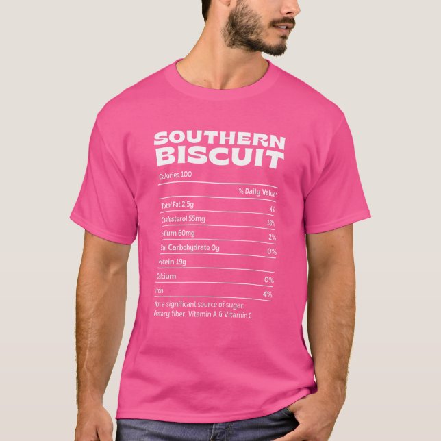 Südliche Biscuit Ernährung Fakten Funny Thanksgivi T-Shirt (Vorderseite)