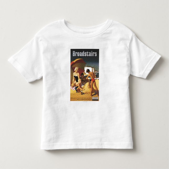 Südliche britische Eisenbahn-Familie auf Strand Kleinkind T-shirt (Vorderseite)
