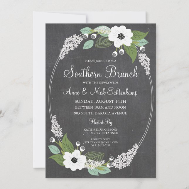 Südliche Brunch-Einladung Einladung (Vorderseite)