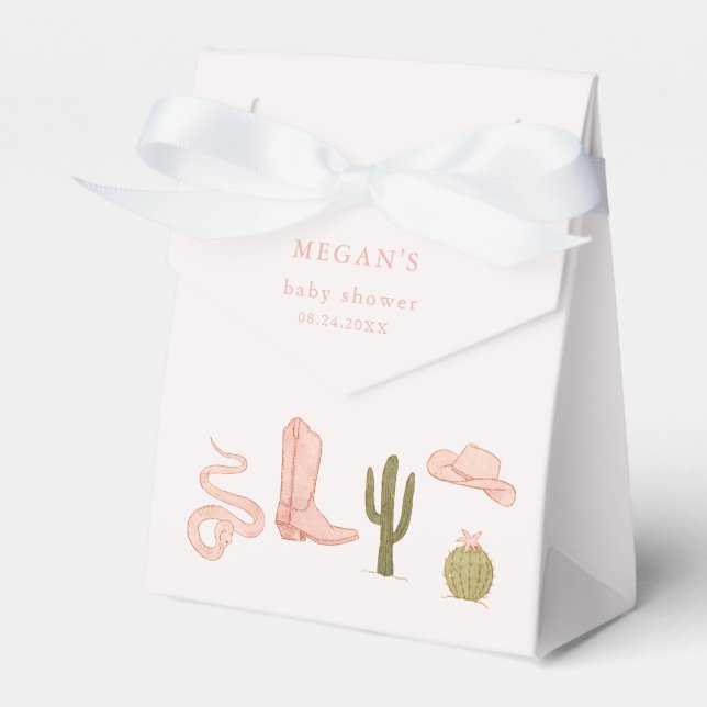 Südliche Cowgirl Babydusche Geschenkschachtel (Vorderseite)