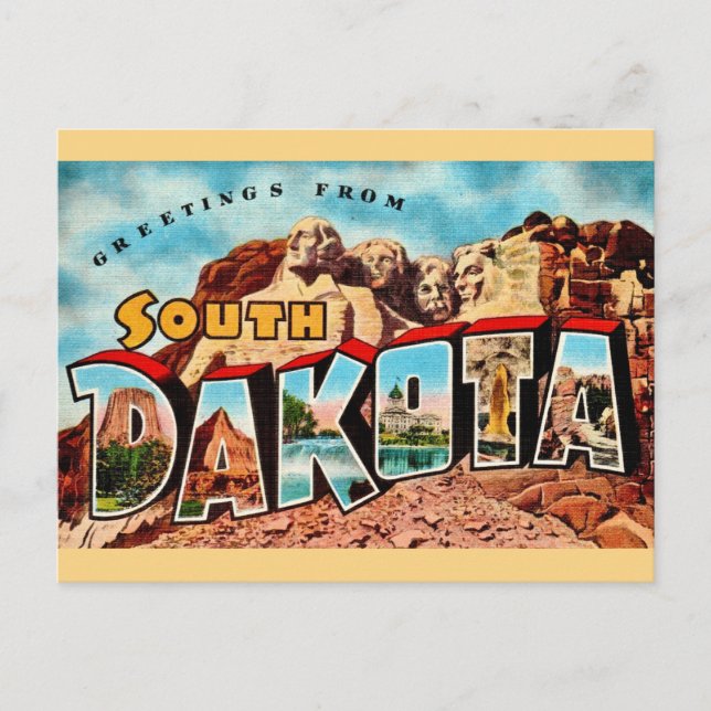 Südliche Dakota Mt Rushmore Postkarte (Vorderseite)