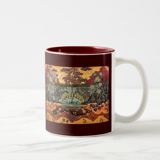 "Südliche Dreamscape" Tasse wiederholtes Bild (Rechts)