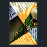 Südliche Eisenbahn Vintages Art Deco Poster<br><div class="desc">Alle Plakatbilder in diesem Shop sind DIGITAL RETOUCHED UND VERBESSERT! Scharfe knusprige Farben und Fehler entfernt! Hi Res Reproduktion Vintage Bahnposter Sammlung. Südliche Eisenbahn Reiseplakatwerbung.</div>