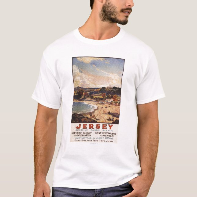 Südliche/Great Western Bahnstrand-Szene T-Shirt (Vorderseite)