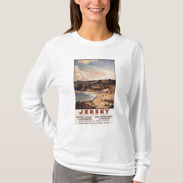 Südliche/Great Western Bahnstrand-Szene T-Shirt (Vorderseite)