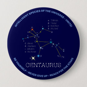 Südliche Hemisphäre Sternbild Centaurus Button