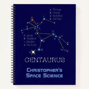 Südliche Hemisphäre Sternbild Centaurus Notizbuch