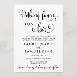 Südliche Kalligrafie Nichts Extravagant nur Liebe  Einladung