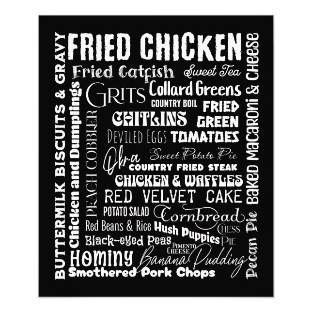 Südliche Lebensmittel Fotodruck (Vorne)