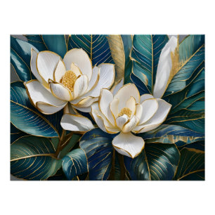 Südliche Magnolienkunst Poster