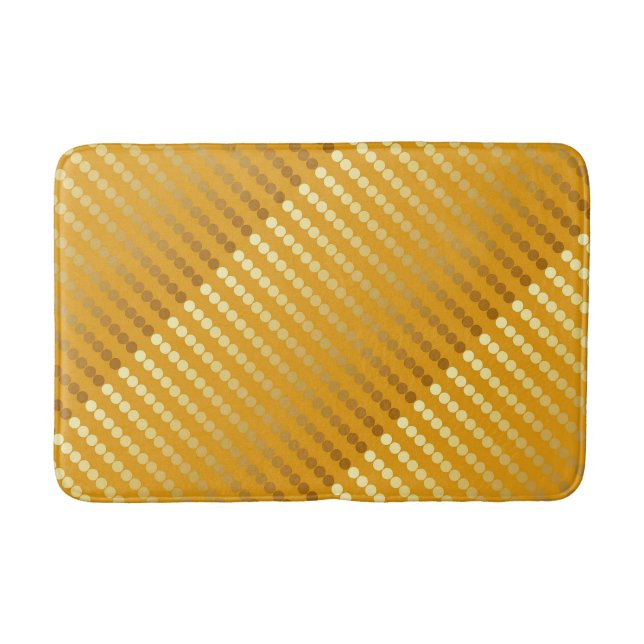 Südliche Punkte - Gold und Senf Badematte (Vorderseite)