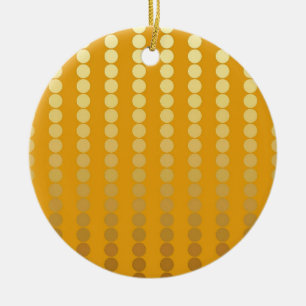 Südliche Punkte - Gold und Senf Keramikornament