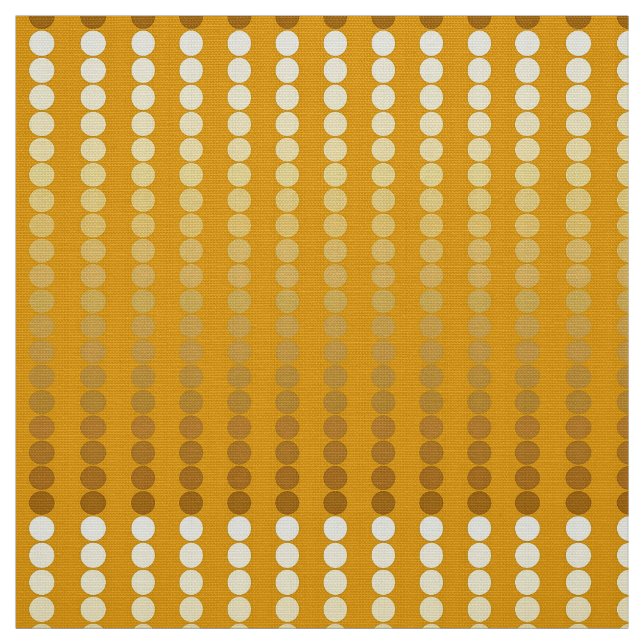Südliche Punkte - Gold und Senf Stoff (Muster)